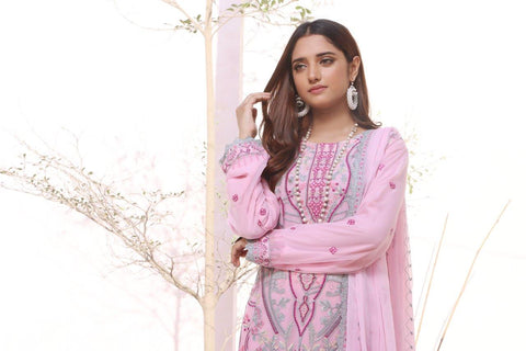 Hayat - Premium Semi Stitched Chiffon Collection – (DS – 01)