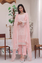 Duchess 03-Piece Embroidered Chiffon Suit