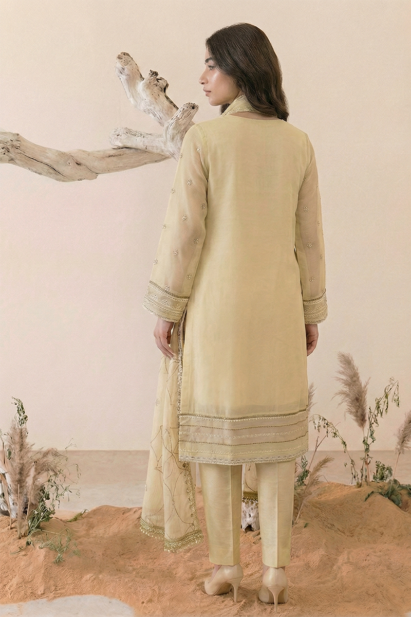 03-Piece Ready-To-Wear Luxury Chiffon Suit – Soft Pistachio