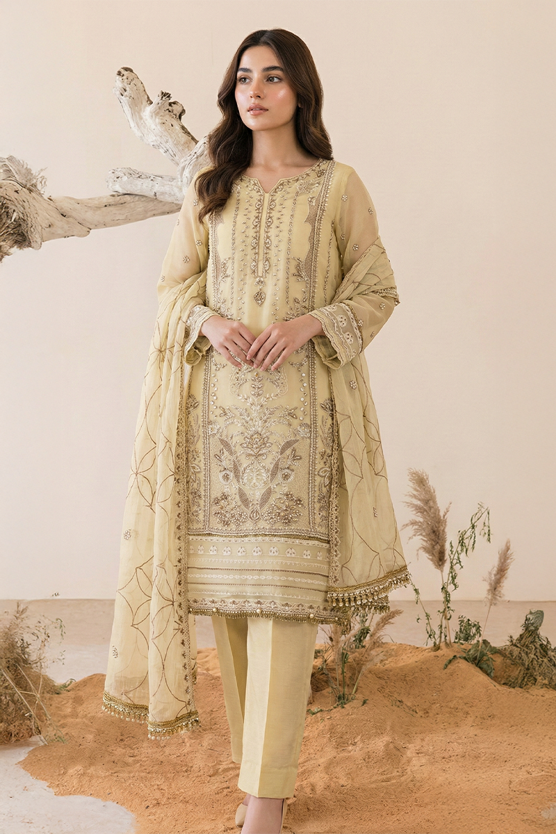 03-Piece Ready-To-Wear Luxury Chiffon Suit – Soft Pistachio