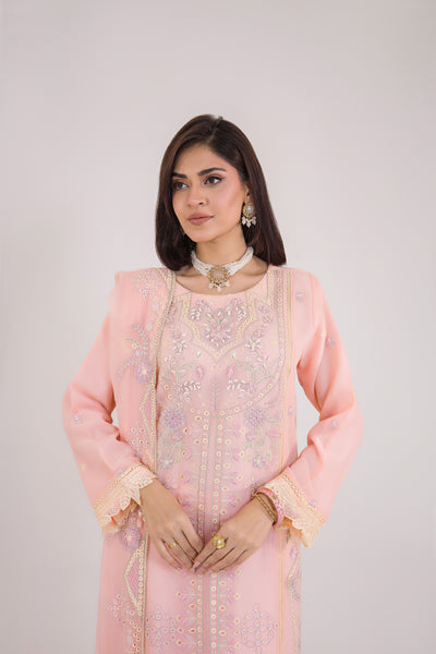 Grace Ready To Wear Luxry Chiffon Dress Peach