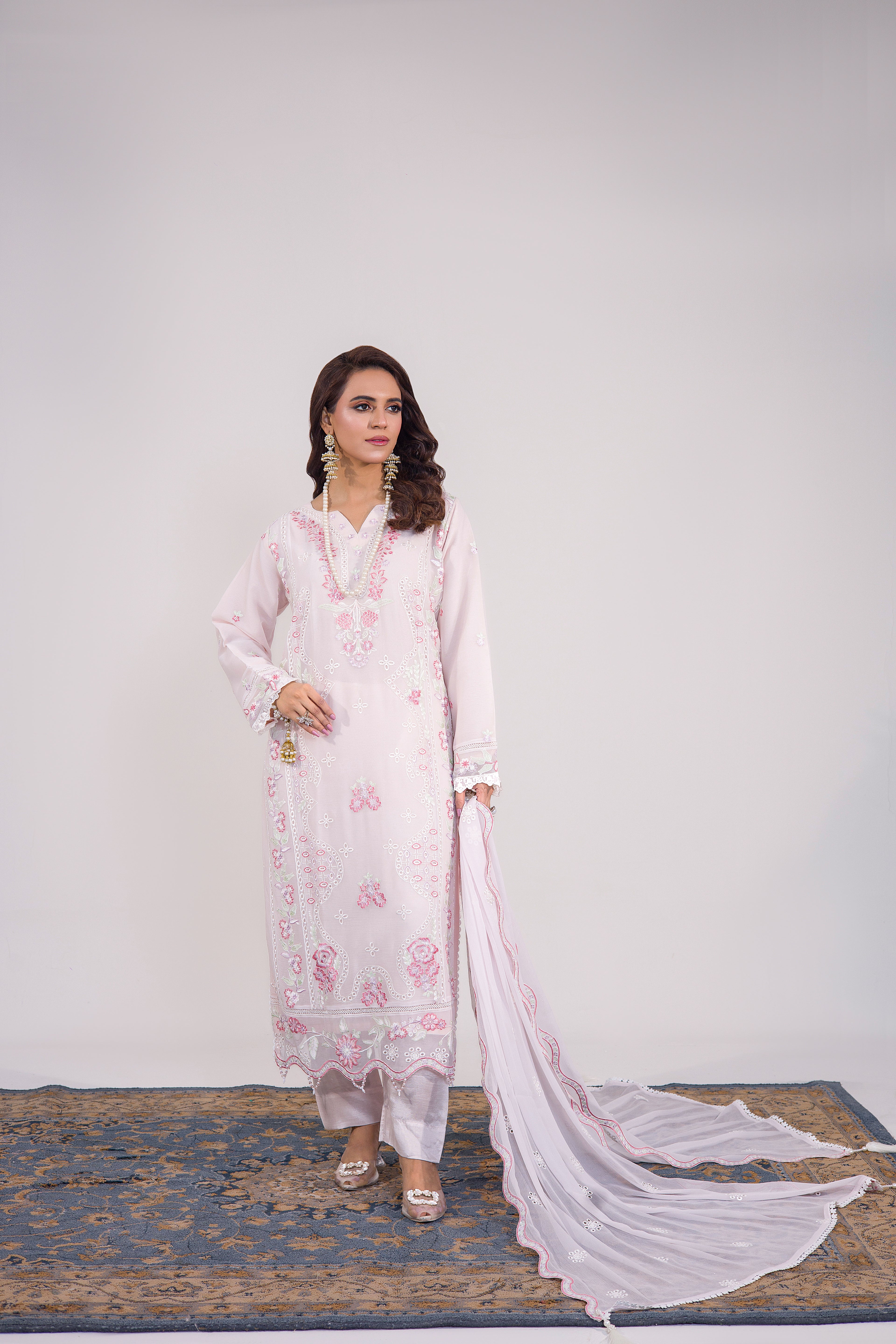 Grace Ready To Wear Luxry Chiffon Dress Soft Lilac