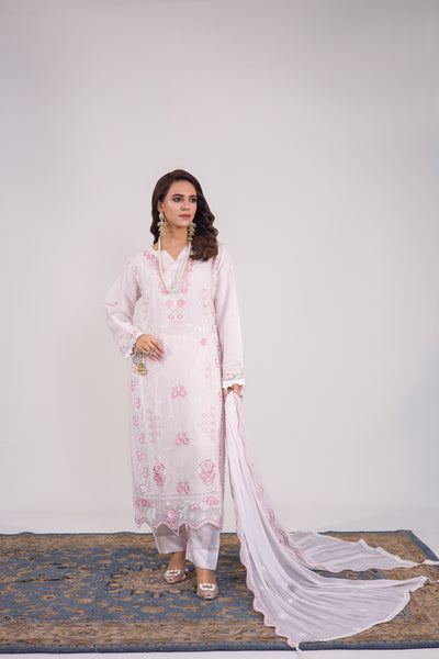 Grace Ready To Wear Luxry Chiffon Dress Soft Lilac