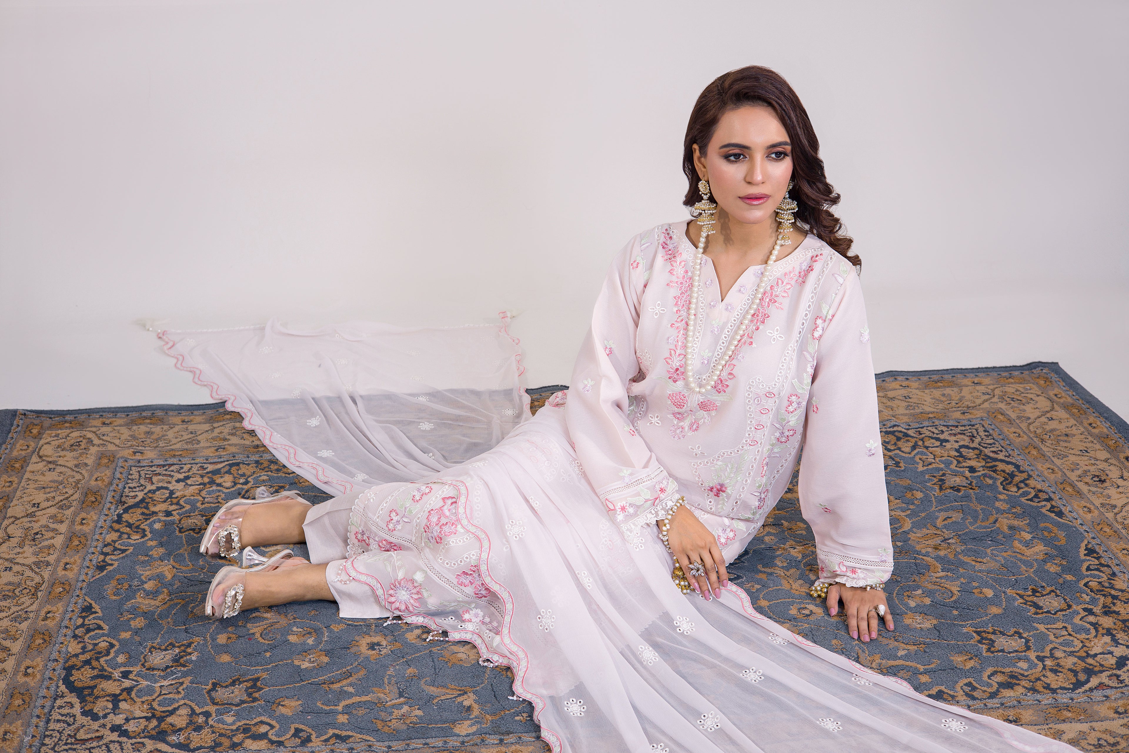 Grace Ready To Wear Luxry Chiffon Dress Soft Lilac