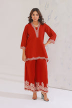 Rose 02Pcs Ready To Wear Emboridered Lawn Co-ords Sets