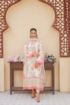 Florence Printed And Chiffon Embroidered Maxi