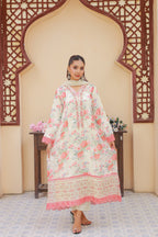 Florence Printed And Chiffon Embroidered Maxi