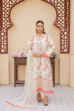 Florence Printed And Chiffon Embroidered Maxi