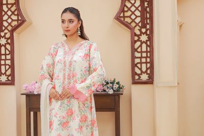 Florence Printed And Chiffon Embroidered Maxi