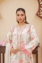 Florence Printed And Chiffon Embroidered Maxi