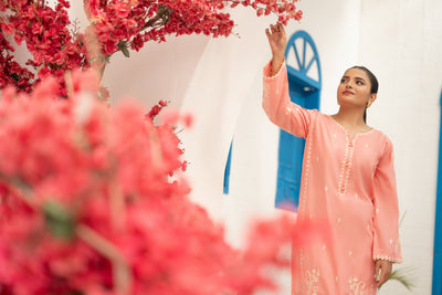 Pearl  02-Pcs Pearl Embroidered Lawn Suit Ready to Wear