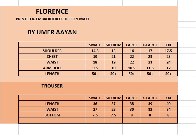 Florence Printed And Chiffon Embroidered Maxi