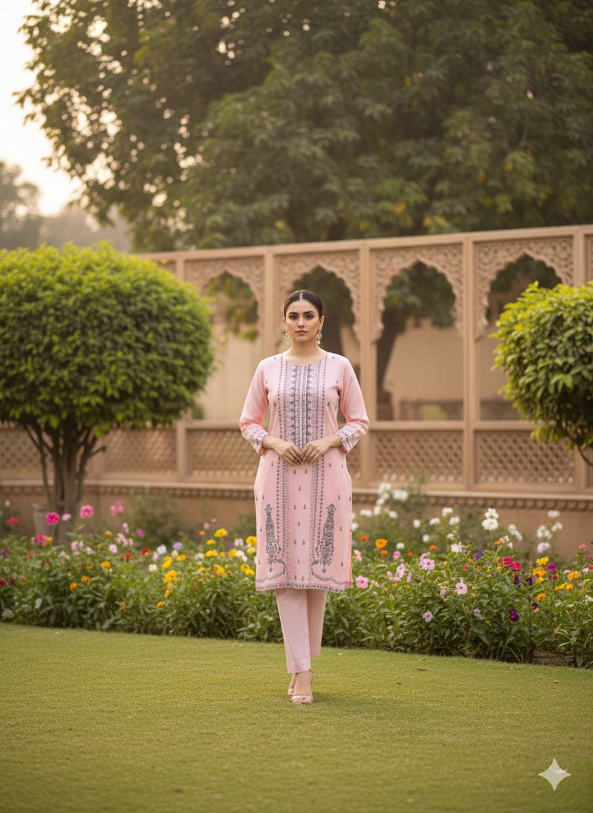 2  Piece Lawn stitched suit -Ready to wear