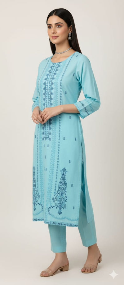 2 Piece  Lawn Stitched suit -Ready  to wear