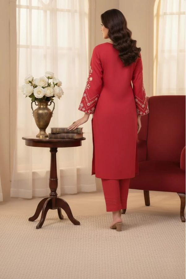 2 Piece Stitched Lawn suit -Ready  to wear