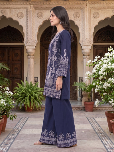 LEGACY 2 Pcs Embroidered Lawn Co-ards Set (Blue)