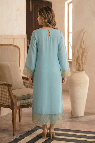 03-Piece Ready-To-Wear Luxury Chiffon Suit – Aqua Mist