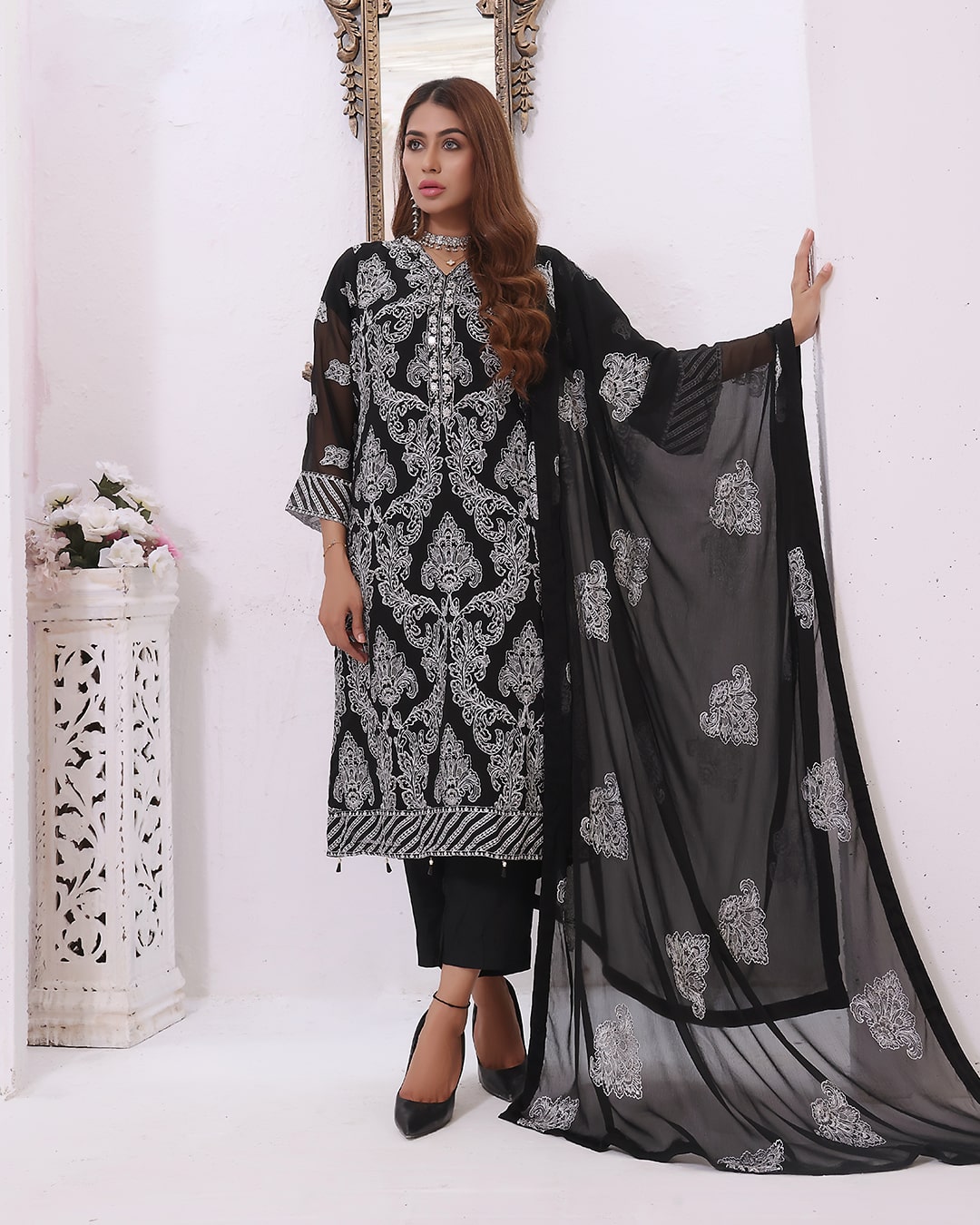 Imperial- Unstitched Chiffon Collection – (DS – 06)